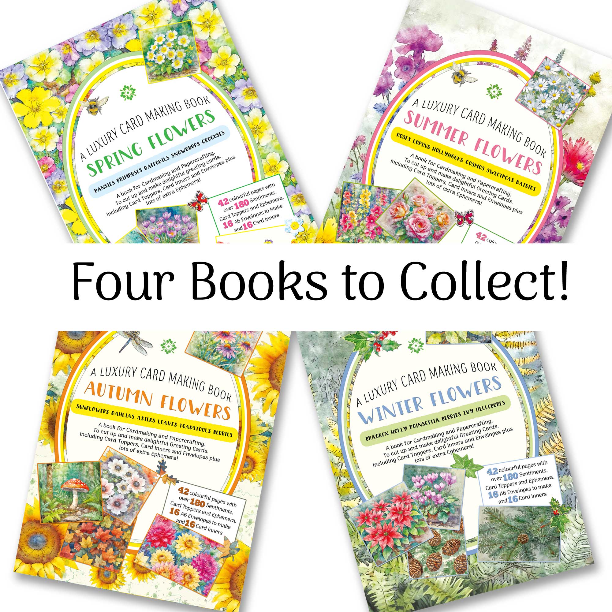 Winter Flowers : A Luxury Card Making Book : A Card Kit Book to cut and make your own Greeting Cards