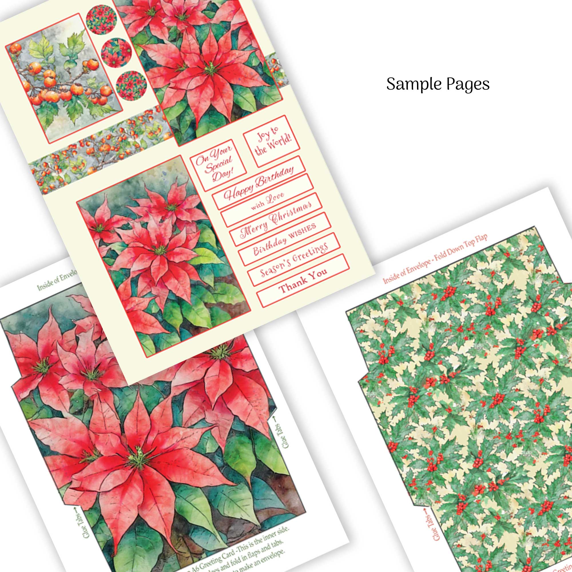 Winter Flowers : A Luxury Card Making Book : A Card Kit Book to cut and make your own Greeting Cards